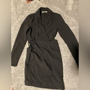 Wrap-Front Cutout Blazer Dress - Abercrombie